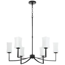 Quorum International Ayala 6LT Matte Black Chandelier