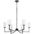 Quorum International Ayala 6LT Matte Black Chandelier