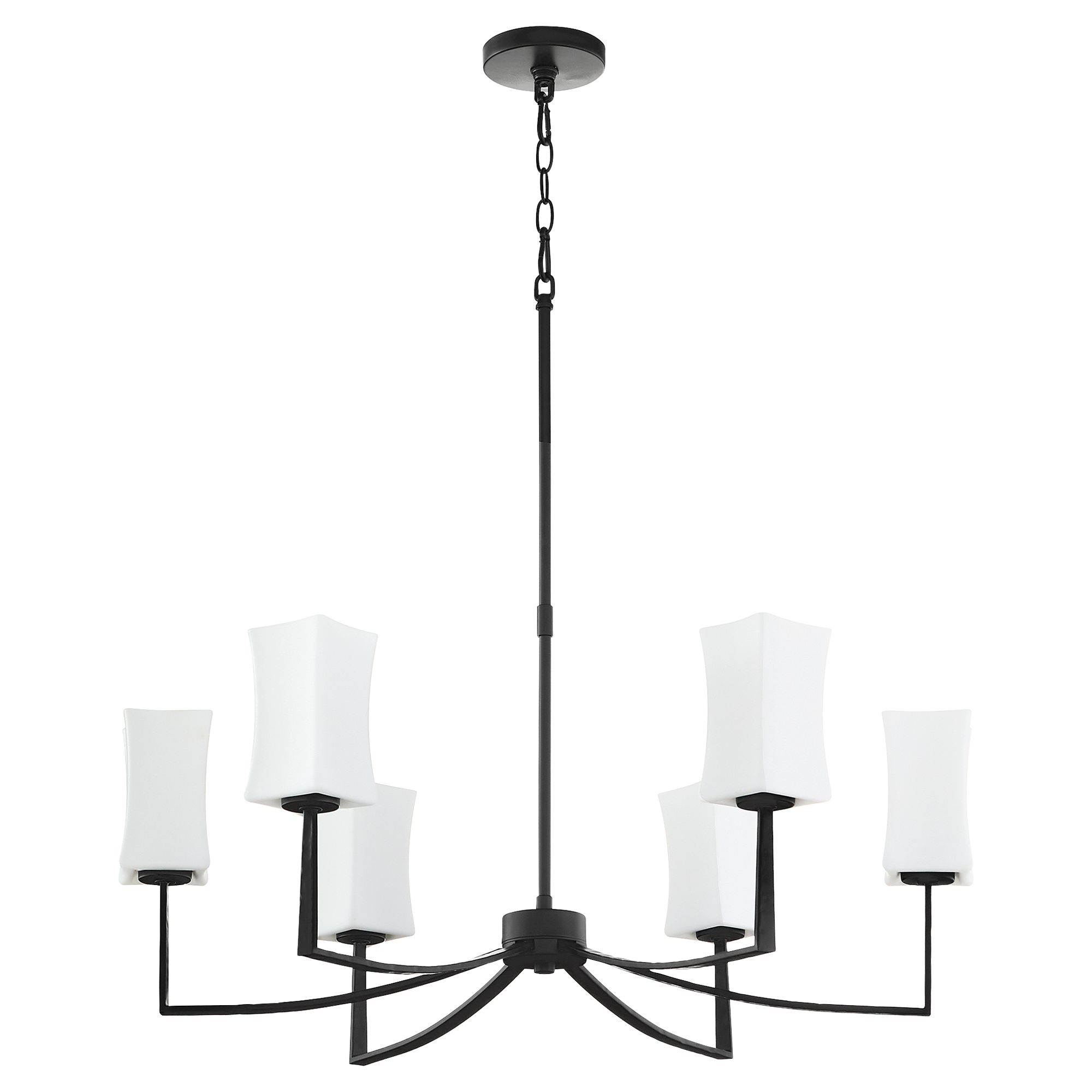 Image 2 Quorum International Ayala 6LT Matte Black Chandelier more views