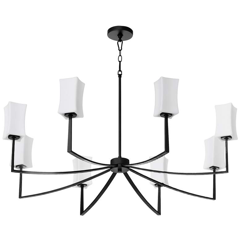 Image 1 Quorum International Ayala 8LT Matte Black Chandelier