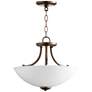Quorum International Barkley 3LT Oiled Bronze Semi-Flush Mount