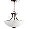 Quorum International Barkley 3LT Oiled Bronze Semi-Flush Mount
