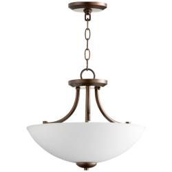 Quorum International Barkley 3LT Oiled Bronze Semi-Flush Mount
