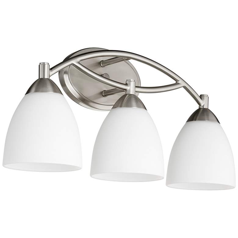 Image 1 Quorum International Barkley 3LT Satin Nickel Vanity Light
