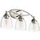 Quorum International Barkley 3LT Satin Nickel w Clear Seeded Vanity Light