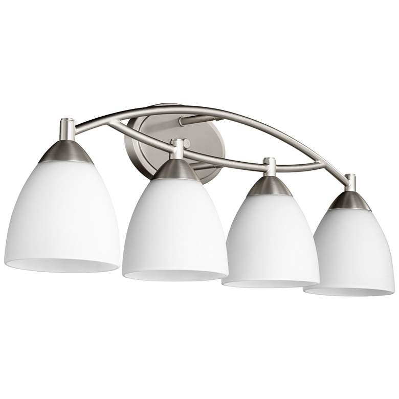 Image 1 Quorum International Barkley 4LT Satin Nickel Vanity Light