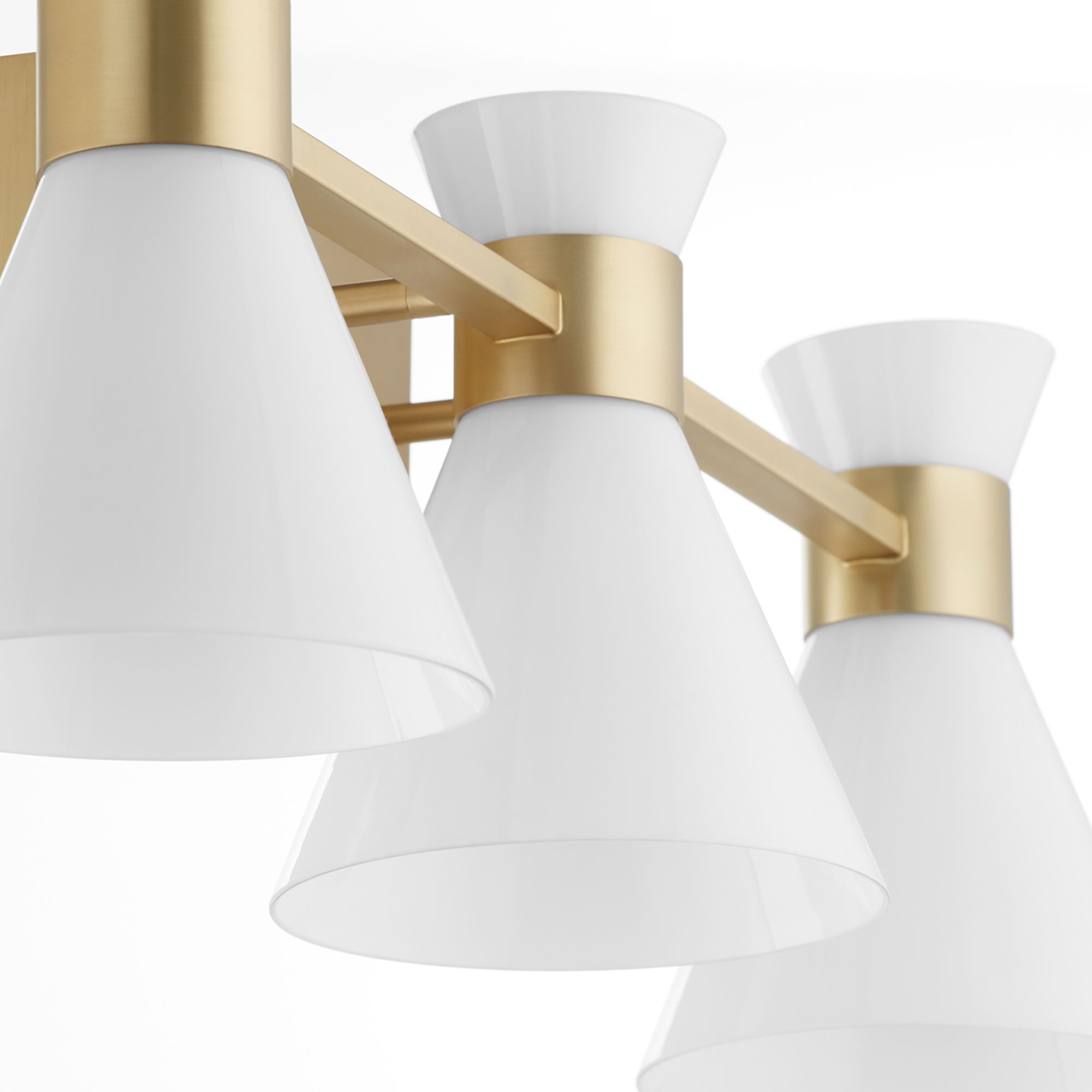 Image 4 Quorum International Beldar 3LT Aged Brass w Glass Opal Vanity Light more views