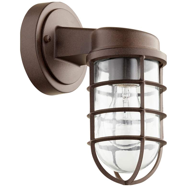 Image 1 Quorum International Belfour 10" 1LT Oiled Bronze Outdoor Wall Light