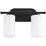 Quorum International Belinder 2LT Matte Black Vanity Light