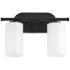 Quorum International Belinder 2LT Matte Black Vanity Light