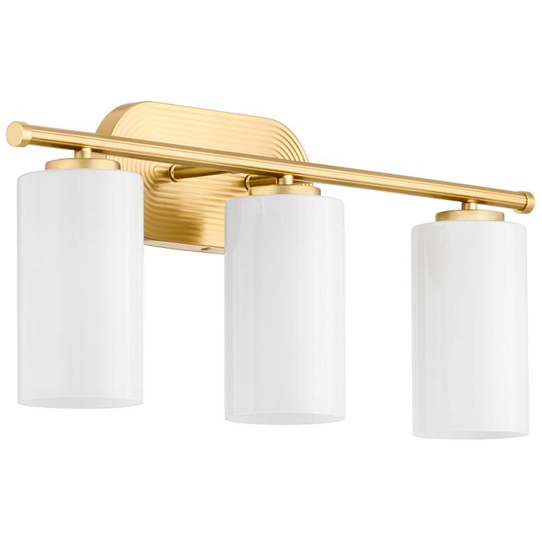 Image 1 Quorum International Belinder 3LT Aged Brass Vanity Light