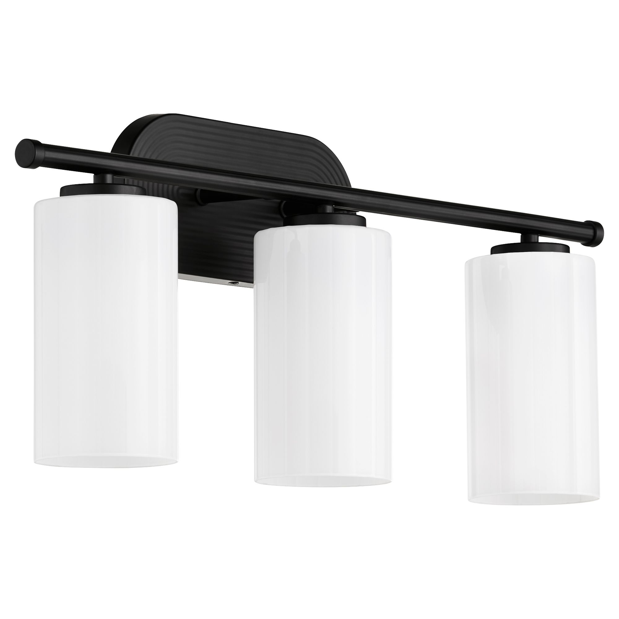 Image 2 Quorum International Belinder 3LT Matte Black Vanity Light more views