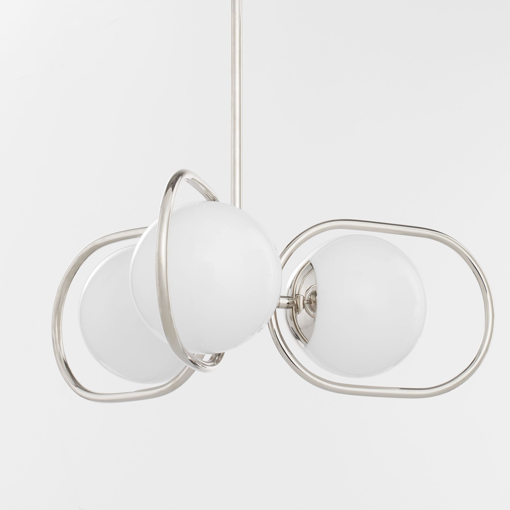 Image 3 Quorum International Belmont 3LT Polished Nickel Chandelier more views