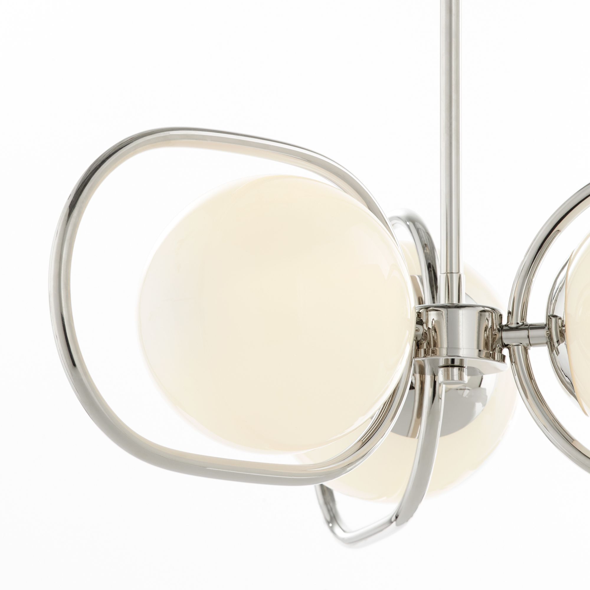 Image 4 Quorum International Belmont 3LT Polished Nickel Chandelier more views