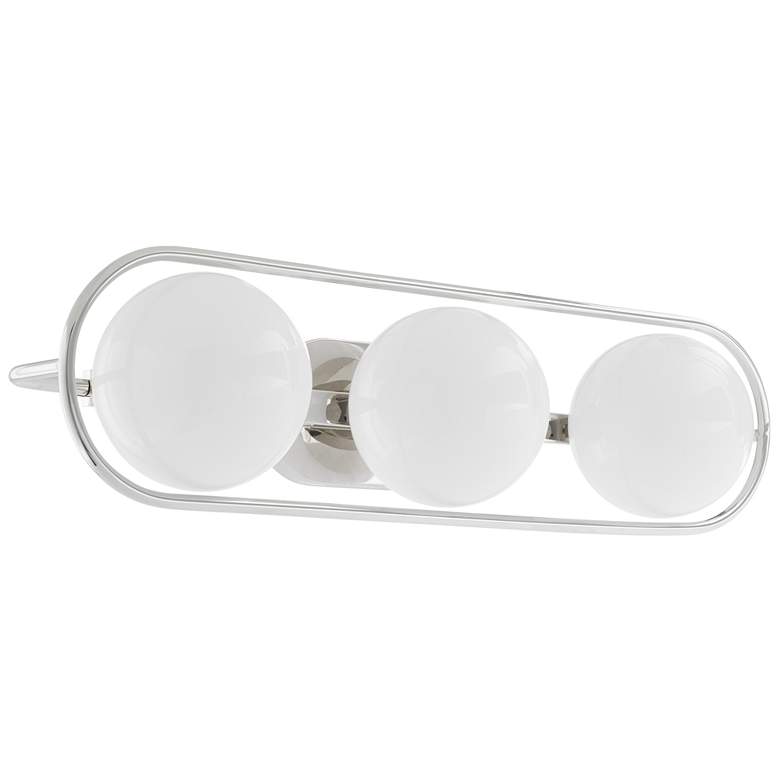 Image 1 Quorum International Belmont 3LT Polished Nickel Vanity Light