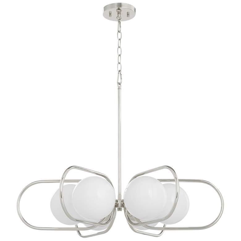 Image 1 Quorum International Belmont 6LT Polished Nickel Chandelier