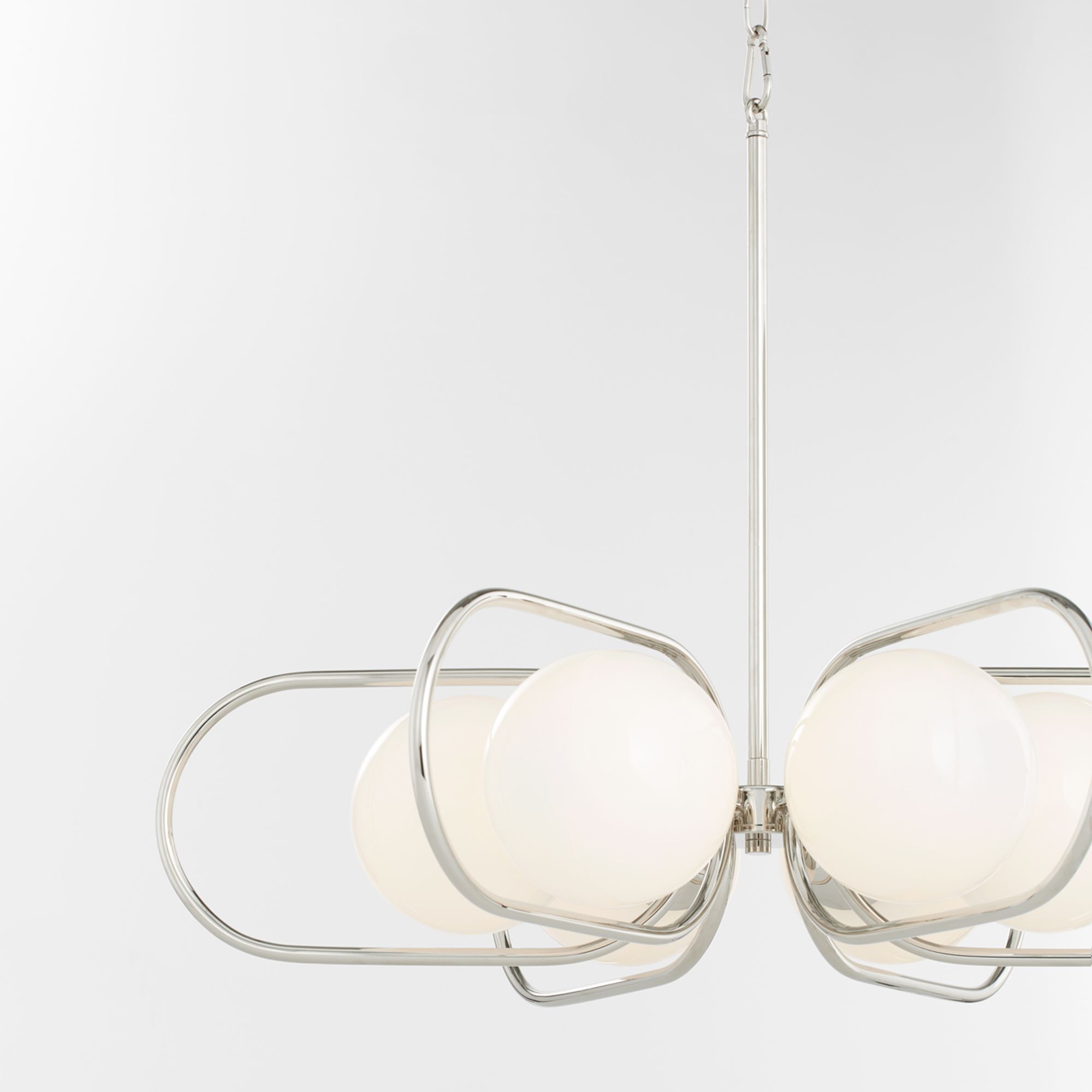 Image 3 Quorum International Belmont 6LT Polished Nickel Chandelier more views