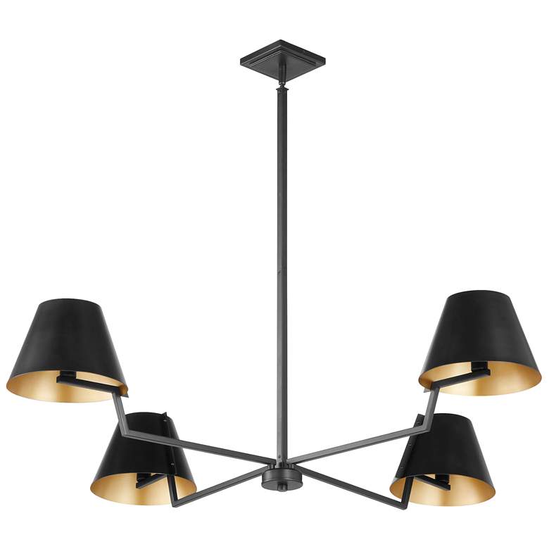 Image 1 Quorum International Bliss 4LT 48" Matte Black Chandelier
