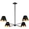 Quorum International Bliss 4LT 48" Matte Black Chandelier