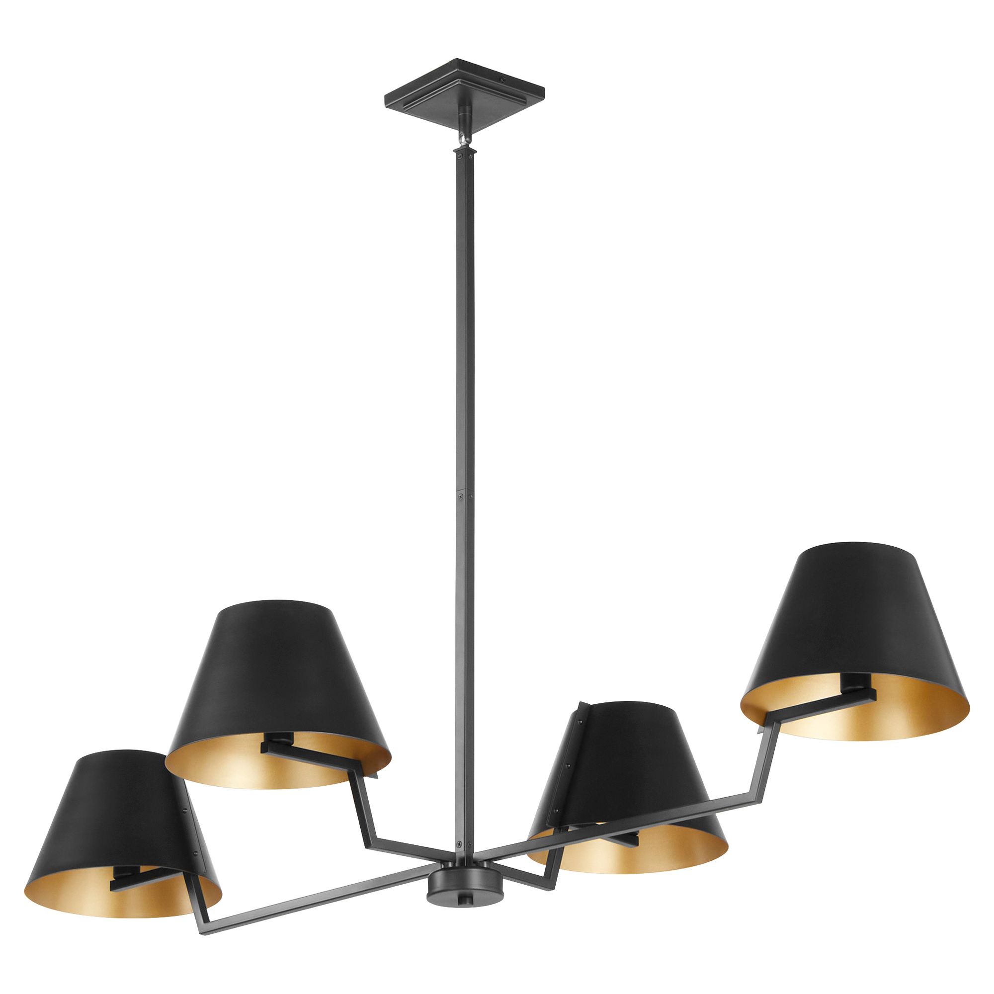 Image 2 Quorum International Bliss 4LT 50" Matte Black Chandelier more views