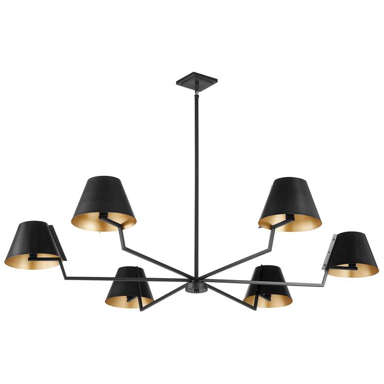 Image 1 Quorum International Bliss 6LT 60" Matte Black Chandelier