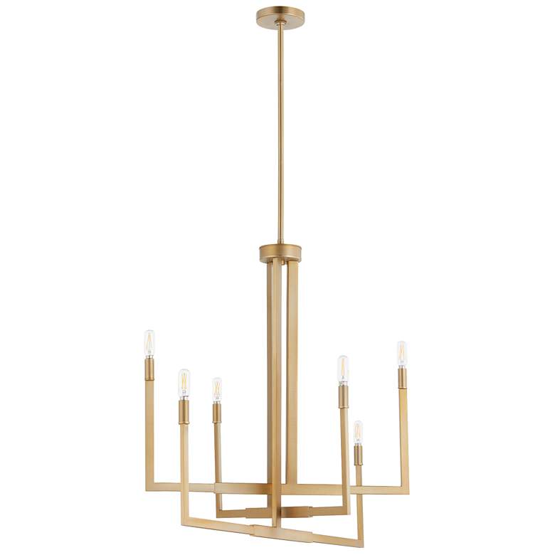 Image 1 Quorum International Bolero 6LT Aged Brass Chandelier