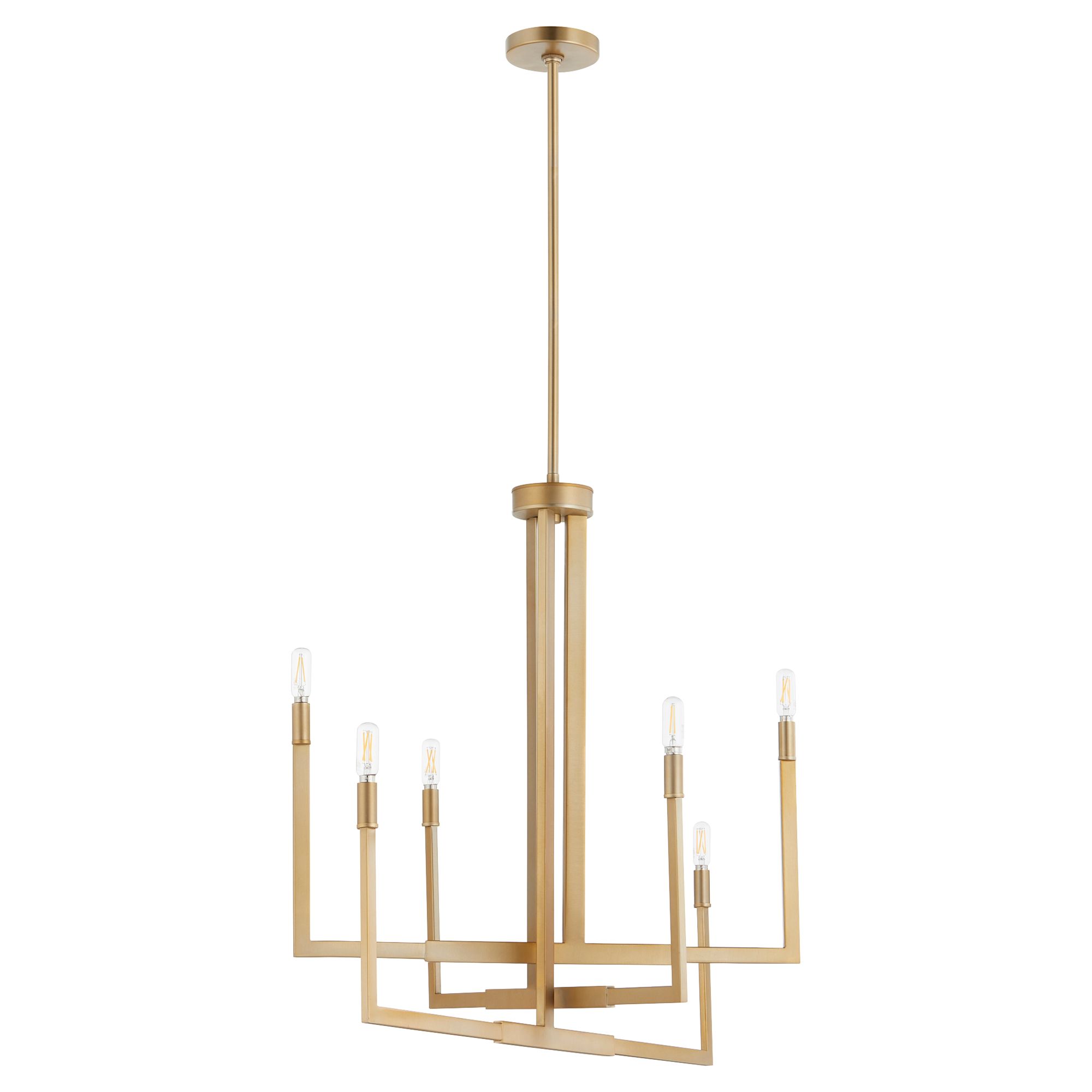 Image 2 Quorum International Bolero 6LT Aged Brass Chandelier more views