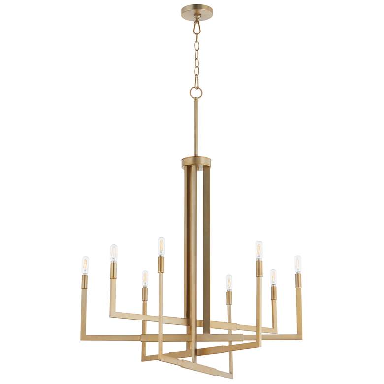 Image 1 Quorum International Bolero 8LT Aged Brass Chandelier