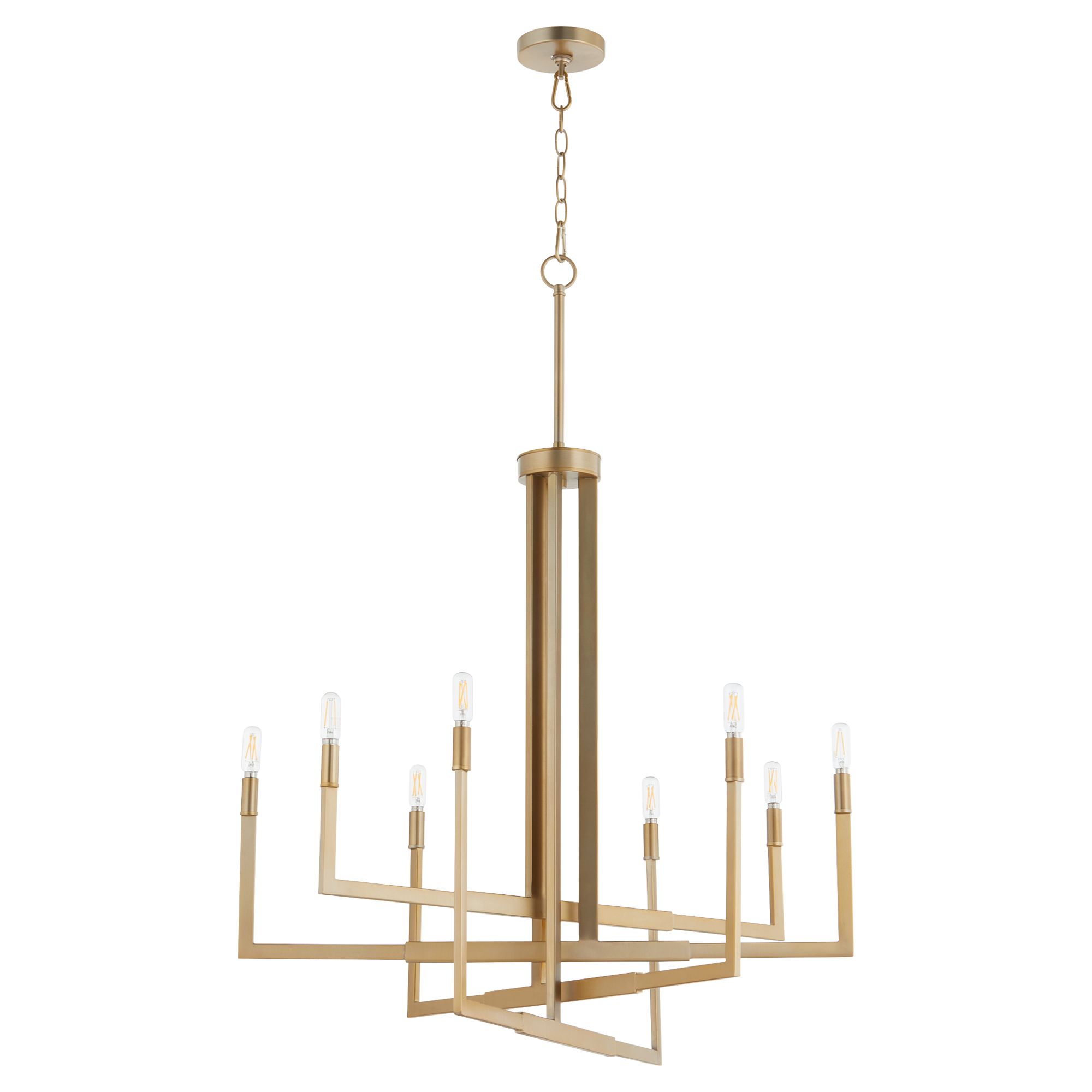 Image 2 Quorum International Bolero 8LT Aged Brass Chandelier more views