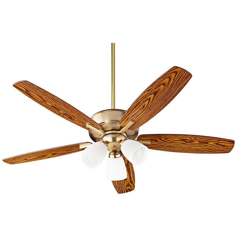 Image 1 Quorum International Breeze 3 Light Aged Brass Uni-Pack LED Ceiling Fan