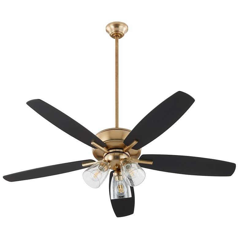 Image 2 Quorum International Breeze 52" Aged Brass Transitional Ceiling Fan more views