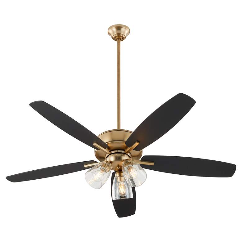 Image 3 Quorum International Breeze 52" Aged Brass Transitional Ceiling Fan more views