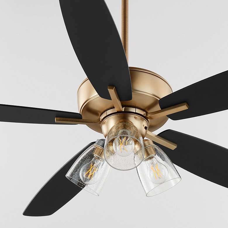 Image 4 Quorum International Breeze 52" Aged Brass Transitional Ceiling Fan more views