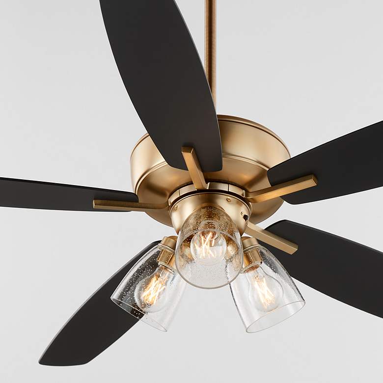 Image 5 Quorum International Breeze 52" Aged Brass Transitional Ceiling Fan more views
