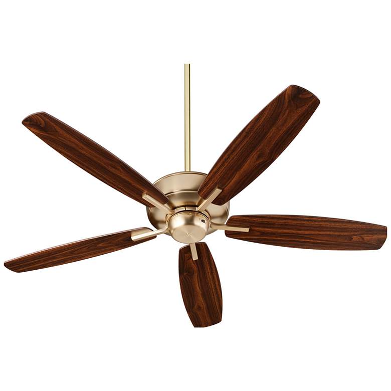 Image 1 Quorum International Breeze 52" Aged Brass Ceiling Fan