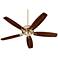 Quorum International Breeze 52" Aged Brass Ceiling Fan
