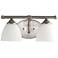 Quorum International Brooks 2LT Satin Nickel w Opal Glass Vanity Light