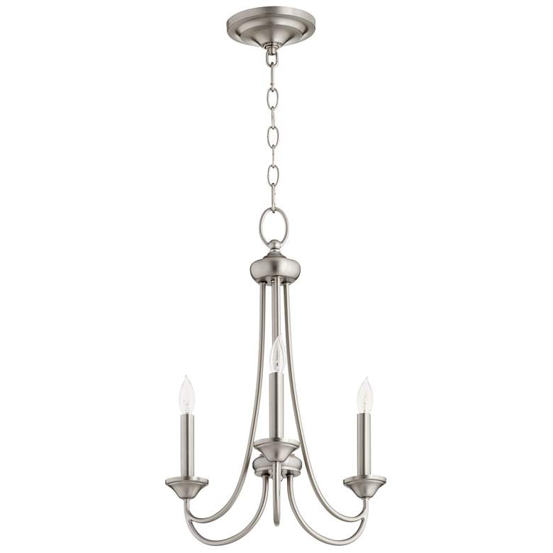 Image 1 Quorum International Brooks 3LT Satin Nickel Chandelier