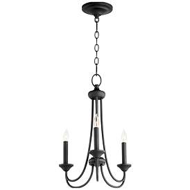 Image1 of Quorum International Brooks 3LT Textured Black Chandelier