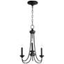 Quorum International Brooks 3LT Textured Black Chandelier
