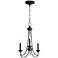 Quorum International Brooks 3LT Textured Black Chandelier