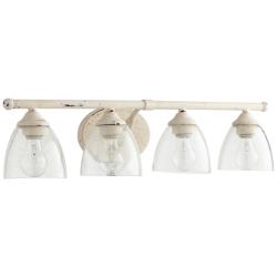 Quorum International Brooks 4LT Persian White w Seeded Glass Vanity Light