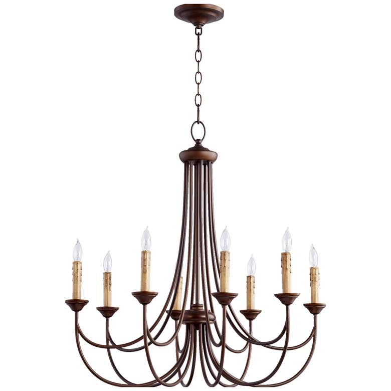 Image 1 Quorum International Brooks 8LT Oiled Bronze Chandelier