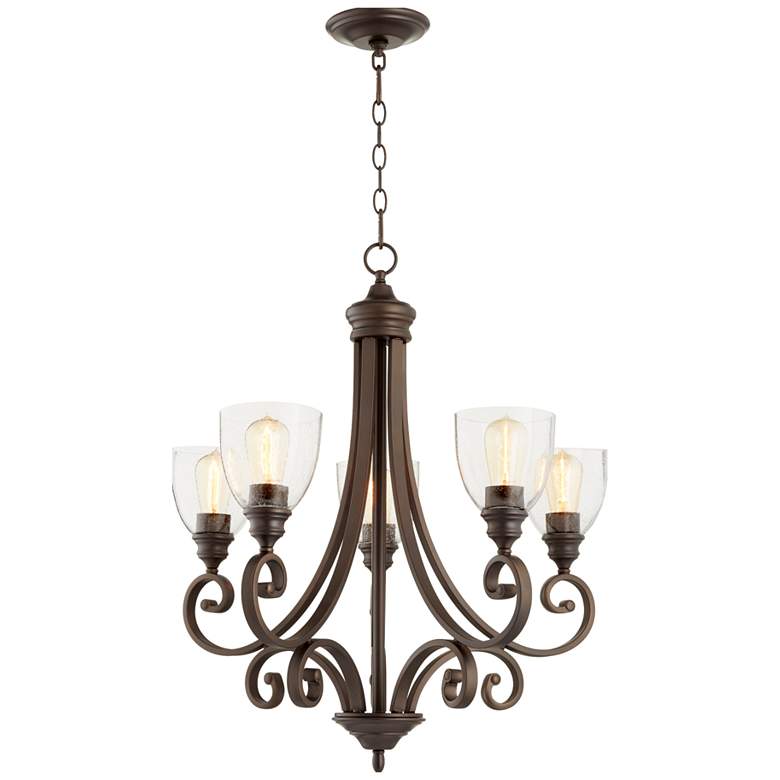 Image 1 Quorum International Bryant 5LT Oiled Bronze Chandelier