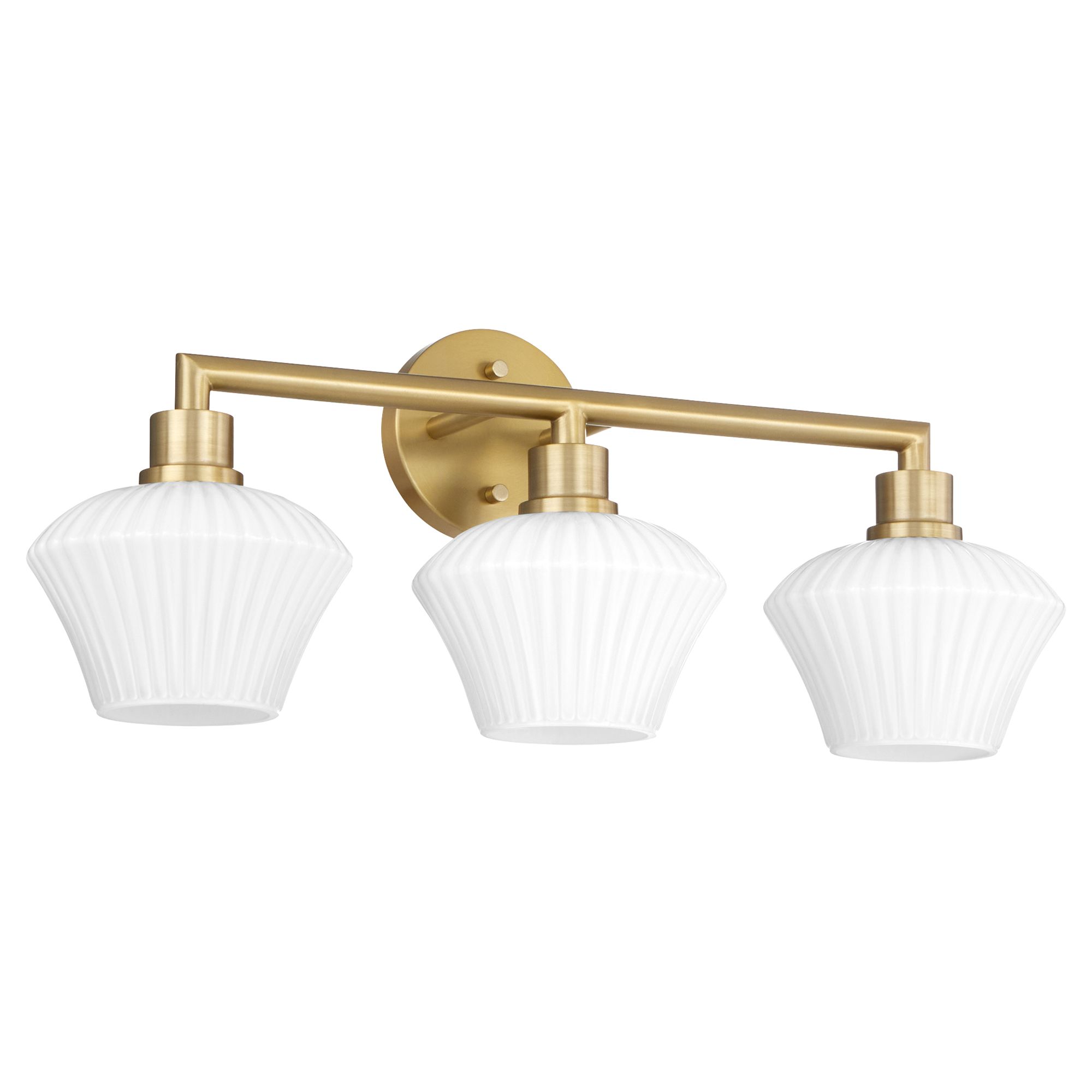 Image 2 Quorum International Cassini 3LT Aged Brass Vanity Light more views