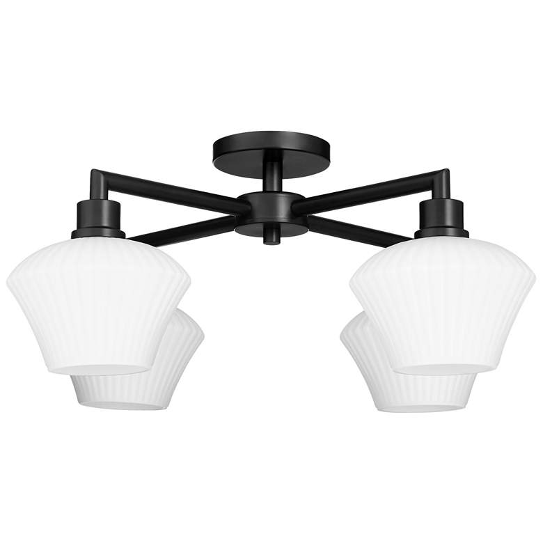 Image 1 Quorum International Cassini 4LT Matte Black Ceiling Mount