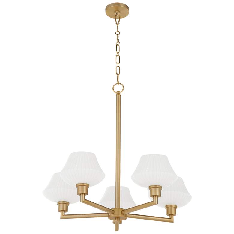 Image 1 Quorum International Cassini 5LT Aged Brass Chandelier