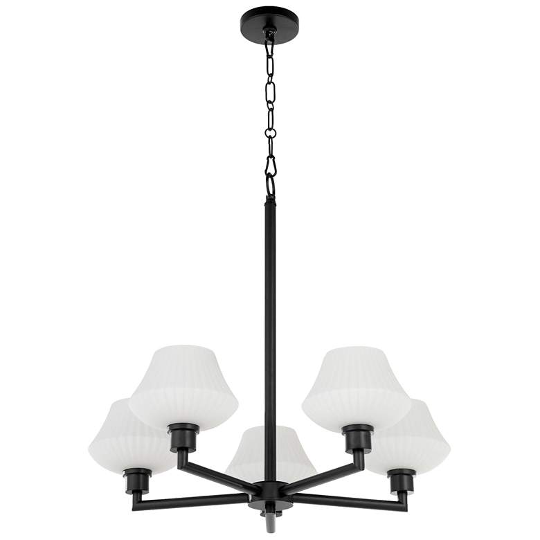 Image 1 Quorum International Cassini 5LT Matte Black Chandelier