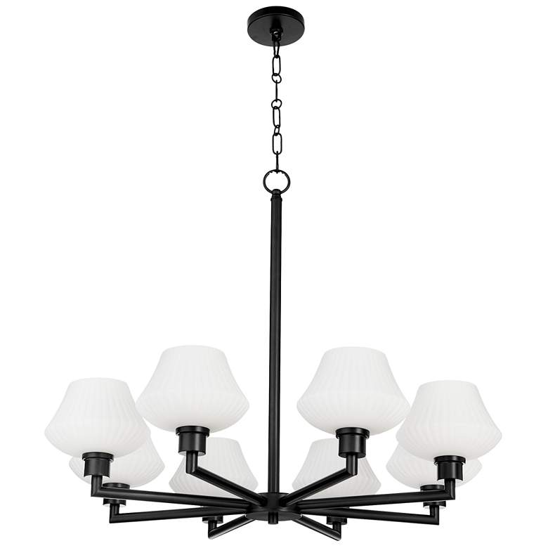 Image 1 Quorum International Cassini 8LT Matte Black Chandelier