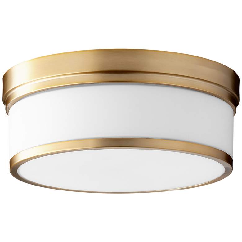 Image 1 Quorum International Celeste 14" Aged Brass Ceiling Mount